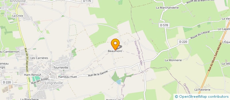 localisation de l'entreprise MONSIEUR VALENTIN GONDRY  TOURNEVILLE-SUR-MER