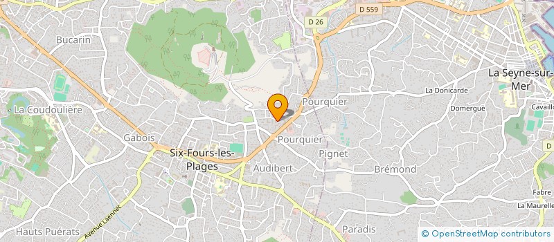 localisation de l'entreprise MONSIEUR VALENTIN GUINHUT à SIX-FOURS-LES-PLAGES