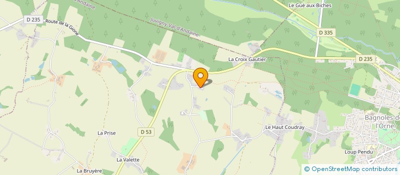 localisation de l'entreprise MONSIEUR VALENTIN HAMARD à RIVES D'ANDAINE