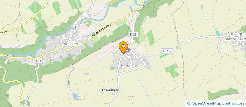 localisation de l'entreprise MONSIEUR VALENTIN HEBRARD  CHADELEUF