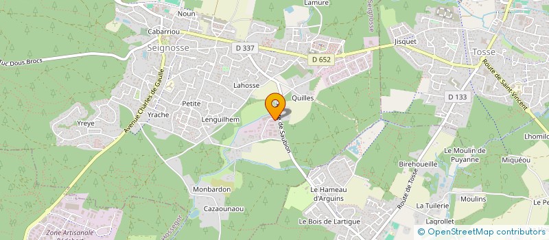 localisation de l'entreprise MONSIEUR VALENTIN JOLY  SEIGNOSSE