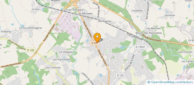 localisation de l'entreprise MONSIEUR VALENTIN LAPRADE à COUZEIX
