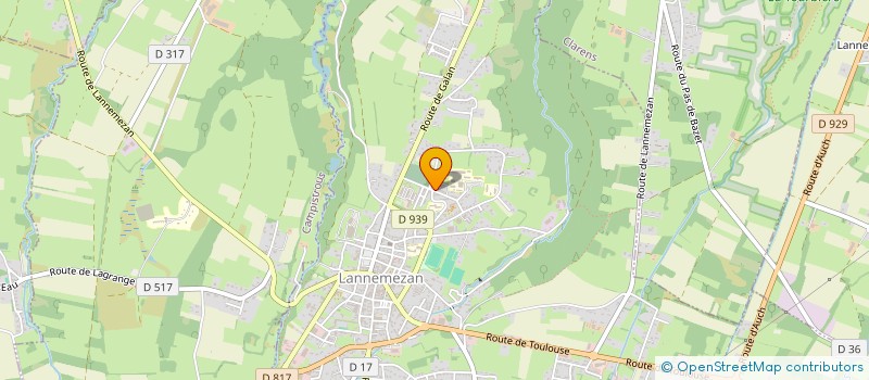 localisation de l'entreprise MONSIEUR VALENTIN LETUE  LANNEMEZAN