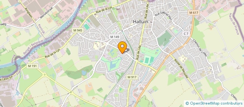 localisation de l'entreprise MONSIEUR VALENTIN MARTIN  HALLUIN