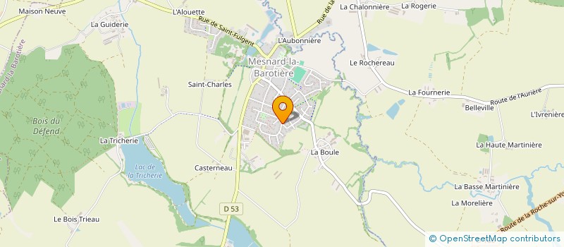 localisation de l'entreprise MONSIEUR VALENTIN MARTINEAU  MESNARD-LA-BAROTIERE