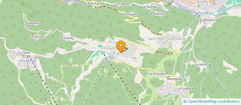 localisation de l'entreprise MONSIEUR VALENTIN MONNERAT à COURCHEVEL