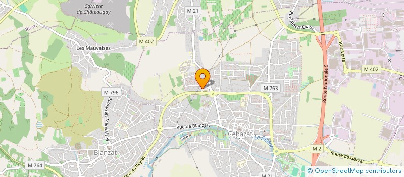 localisation de l'entreprise MONSIEUR VALENTIN ONDET  CEBAZAT