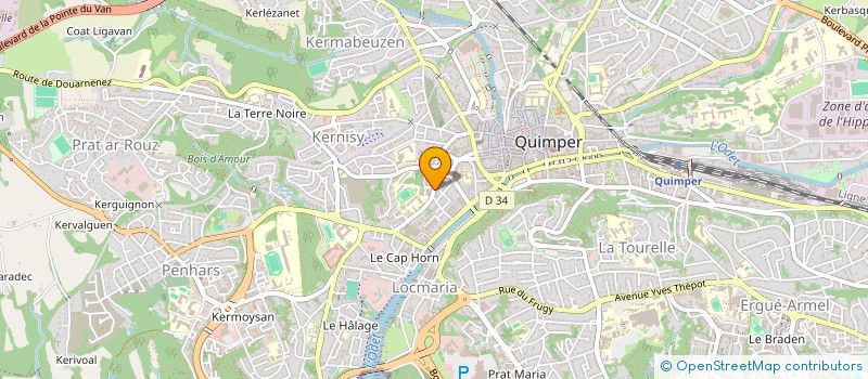 localisation de l'entreprise MONSIEUR VALENTIN PACILLY  QUIMPER