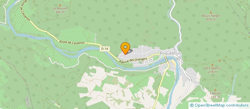 localisation de l'entreprise MONSIEUR VALENTIN PADIOU  ROQUEBRUN