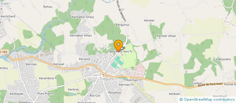 localisation de l'entreprise MONSIEUR VALENTIN PAGE  TREGUNC