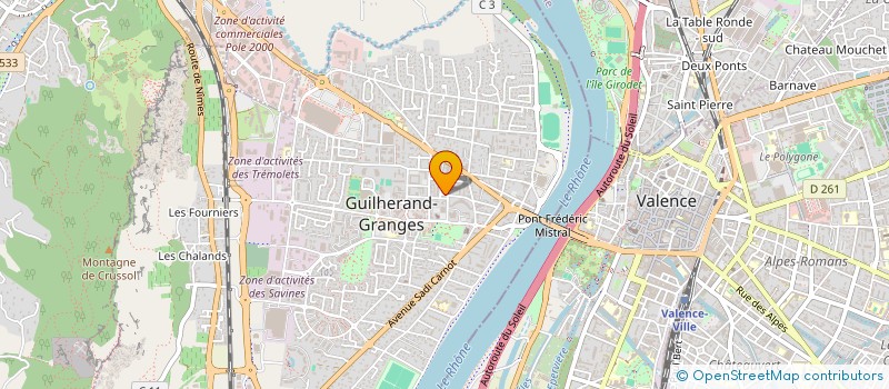 localisation de l'entreprise MONSIEUR VALENTIN PEREIRA  GUILHERAND-GRANGES