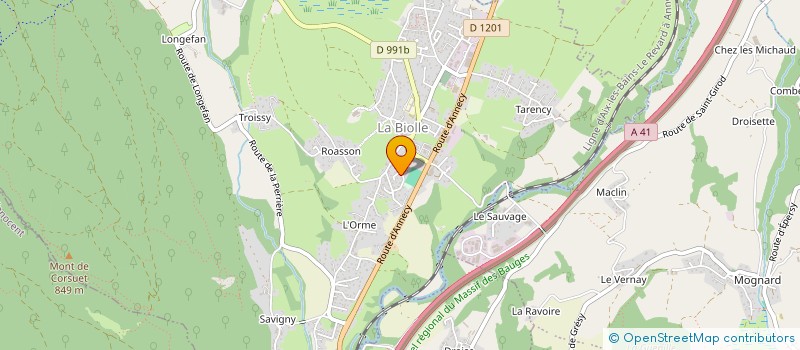 localisation de l'entreprise MONSIEUR VALENTIN PERRIN  LA BIOLLE