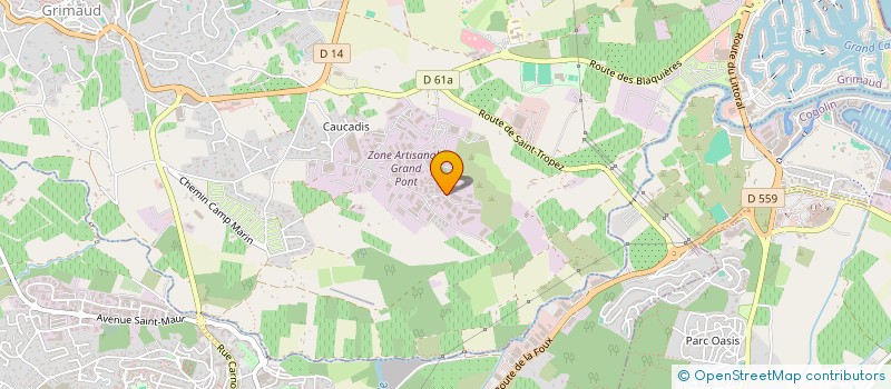 localisation de l'entreprise MONSIEUR VALENTIN PEVERI  GRIMAUD