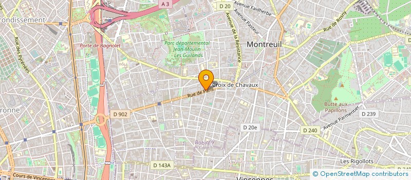 localisation de l'entreprise MONSIEUR VALENTIN POPESCU à MONTREUIL