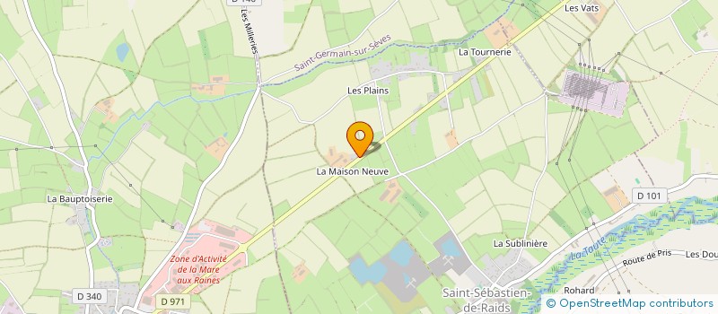 localisation de l'entreprise MONSIEUR VALENTIN POULLAIN  SAINT-SEBASTIEN-DE-RAIDS