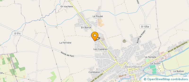 localisation de l'entreprise MONSIEUR VALENTIN RENAUD à BEAUREPAIRE