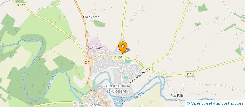 localisation de l'entreprise MONSIEUR VALENTIN RIGOLLET  SAINT-MAURICE-LA-CLOUERE