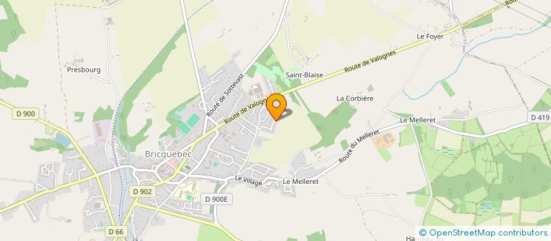 localisation de l'entreprise MONSIEUR VALENTIN ROQUET  BRICQUEBEC-EN-COTENTIN