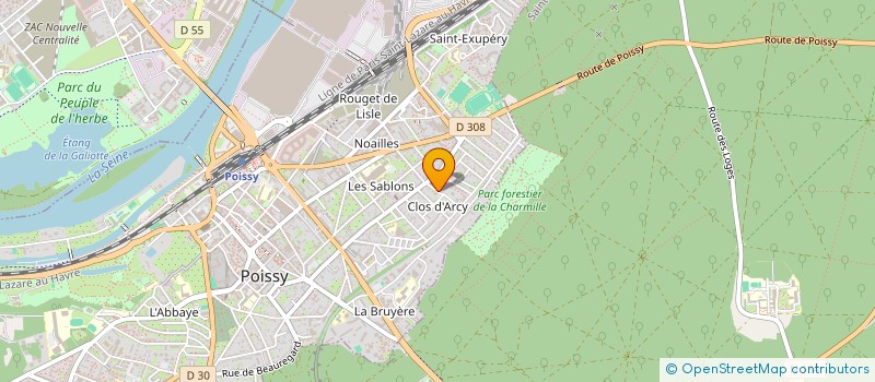 localisation de l'entreprise MONSIEUR VALENTIN ROUX  POISSY