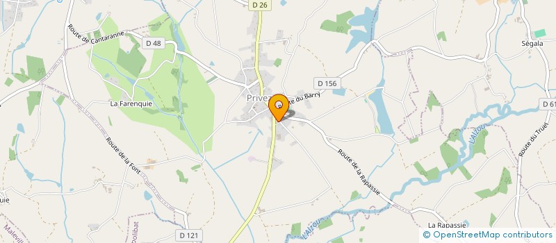 localisation de l'entreprise MONSIEUR VALENTIN TABEAUD  PRIVEZAC