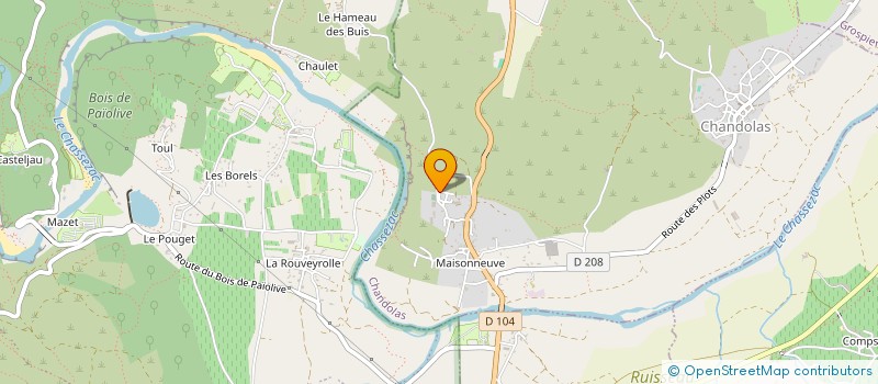 localisation de l'entreprise MONSIEUR VALENTIN THIBON à CHANDOLAS