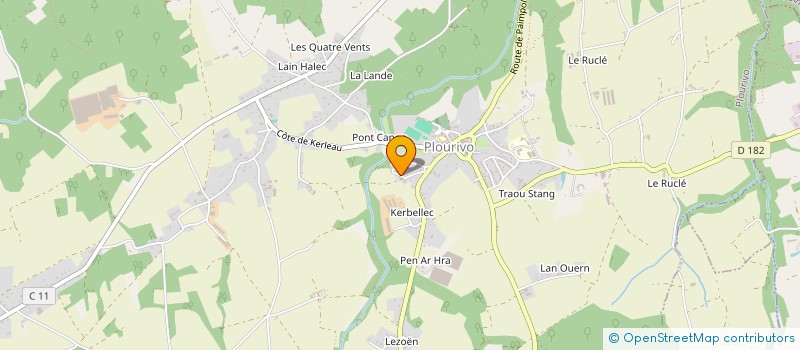 localisation de l'entreprise MONSIEUR VALENTIN TRELAT  PLOURIVO