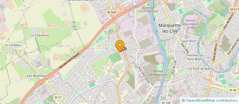 localisation de l'entreprise MONSIEUR VALENTIN TUYBENS  MARQUETTE-LEZ-LILLE