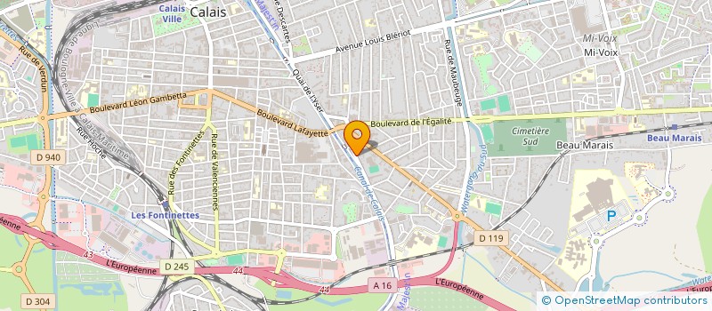 localisation de l'entreprise MONSIEUR VALENTIN VANDEWALLE  CALAIS