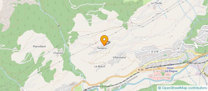 localisation de l'entreprise MONSIEUR VALENTIN VIALA  AIME-LA-PLAGNE