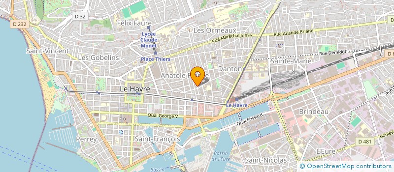 localisation de l'entreprise MONSIEUR VALENTINO CHER  LE HAVRE