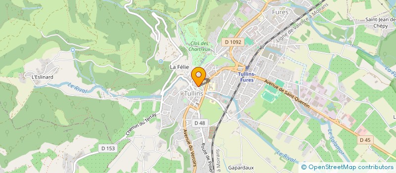 localisation de l'entreprise MONSIEUR VALERE SANTANA à TULLINS