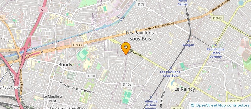 localisation de l'entreprise MONSIEUR VALERIU GIDEI  LES PAVILLONS-SOUS-BOIS