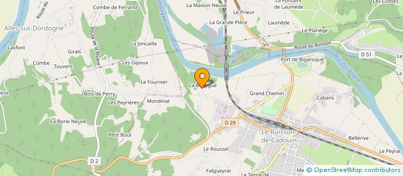 localisation de l'entreprise MONSIEUR VALERY CAILLE  LE BUISSON-DE-CADOUIN