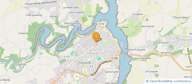 localisation de l'entreprise MONSIEUR VALERY RACINET  TREGUIER