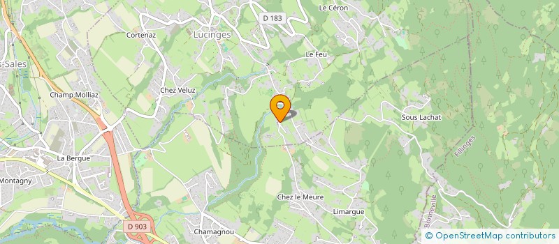 localisation de l'entreprise MONSIEUR VALERY STELLA  LUCINGES