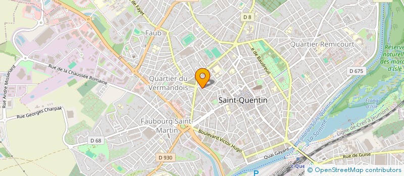 localisation de l'entreprise MONSIEUR VANLENTIN LAURENT à SAINT-QUENTIN