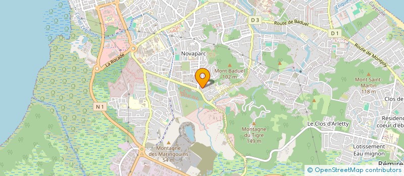 localisation de l'entreprise MONSIEUR VELANOR BELIZAIRE  CAYENNE