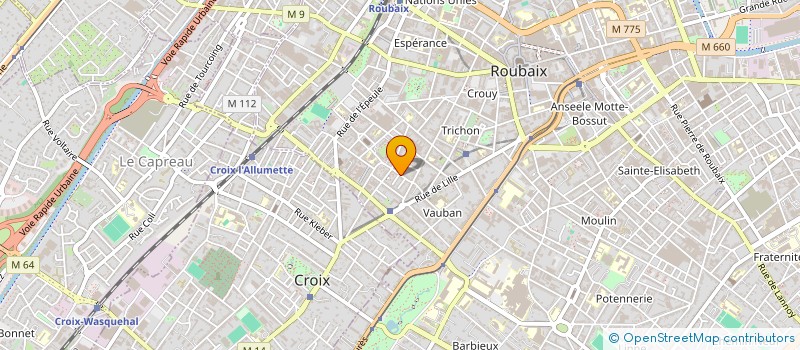 localisation de l'entreprise MONSIEUR VIANNEY MOTTE  ROUBAIX