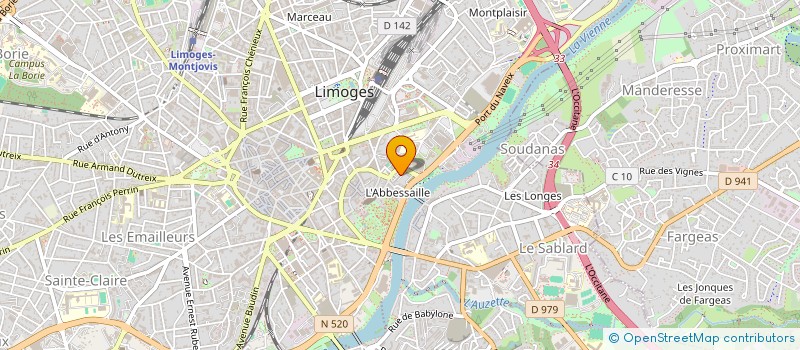 localisation de l'entreprise MONSIEUR VICTOR ANDRE à LIMOGES