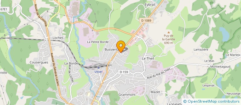 localisation de l'entreprise MONSIEUR VICTOR ANTUNES  USSEL