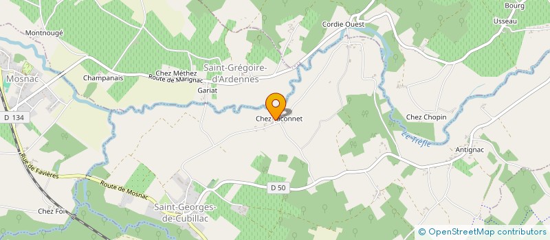 localisation de l'entreprise MONSIEUR VICTOR BAURION  SAINT-GEORGES-ANTIGNAC