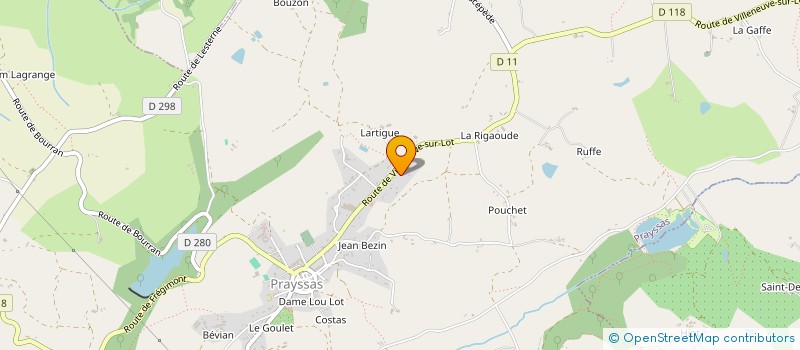 localisation de l'entreprise MONSIEUR VICTOR CHIOCCI  PRAYSSAS