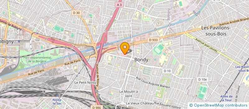 localisation de l'entreprise MONSIEUR VICTOR COJOCARU  BONDY