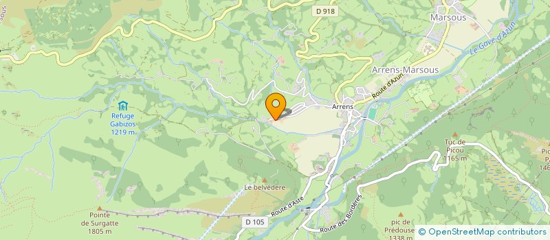 localisation de l'entreprise MONSIEUR VICTOR COUTANT  ARRENS-MARSOUS