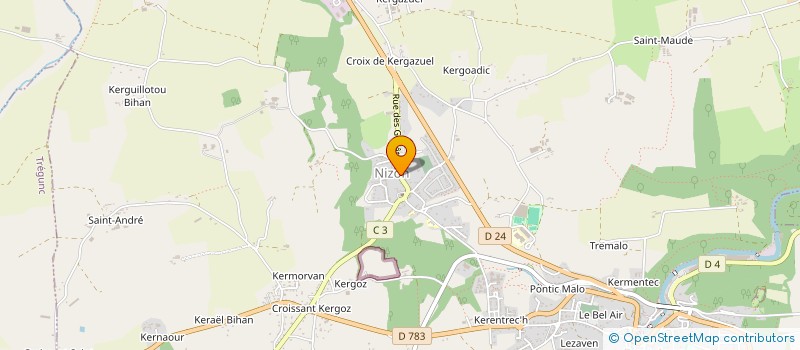 localisation de l'entreprise MONSIEUR VICTOR FAUGLAS  PONT-AVEN