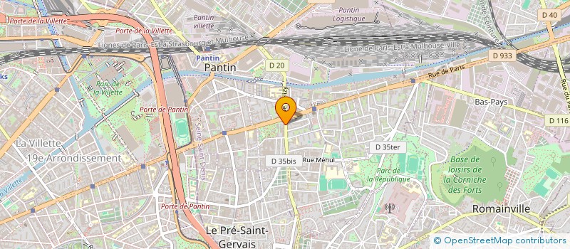 localisation de l'entreprise MONSIEUR VICTOR GUDUMAC  PANTIN