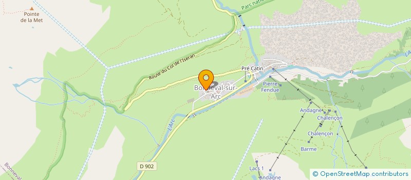 localisation de l'entreprise MONSIEUR VICTOR GUILLOT  BONNEVAL-SUR-ARC