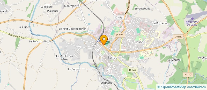 localisation de l'entreprise MONSIEUR VICTOR HUSSONG  BELLAC