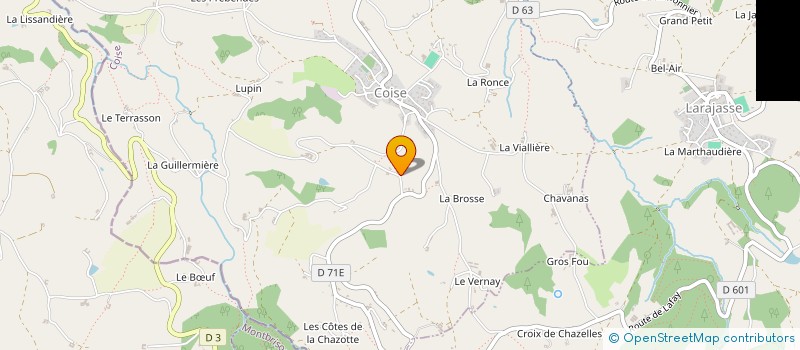localisation de l'entreprise MONSIEUR VICTOR MARTIN à COISE