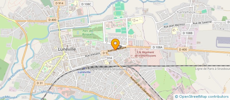 localisation de l'entreprise MONSIEUR VICTOR MENESTREL  LUNEVILLE